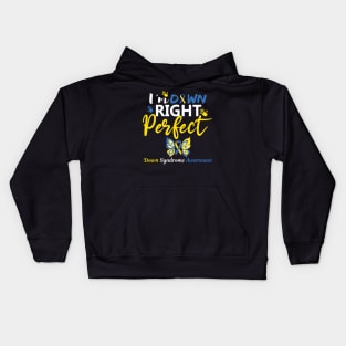 Im Down Right Perfect Down Syndrome Awareness Day Kids Hoodie